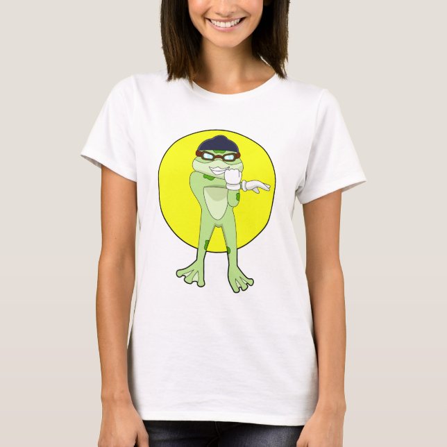 T-shirt Grenouille avec lunettes de natation (Devant)