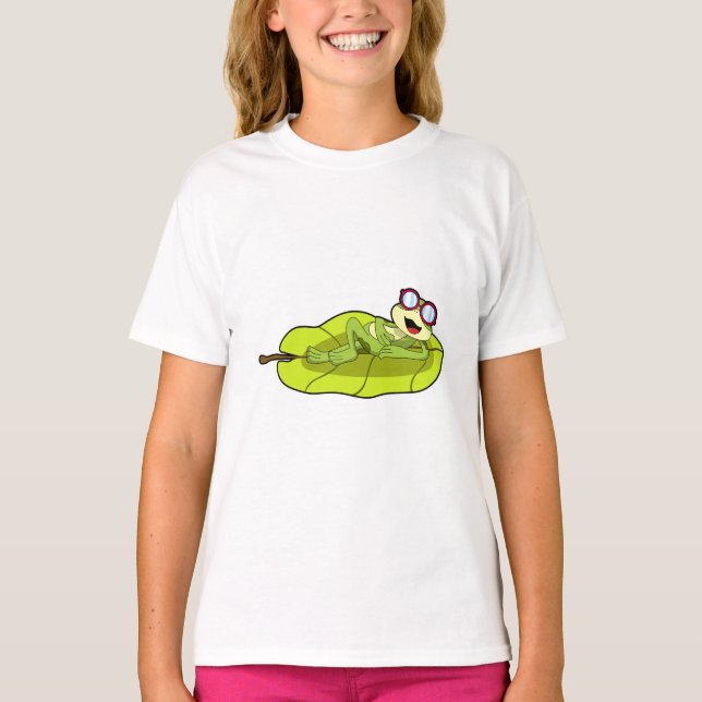 T-shirt Grenouille avec lunettes de soleil (Devant)