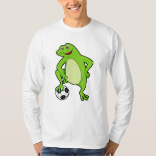 T-shirt Grenouille comme joueur de football avec balle de 