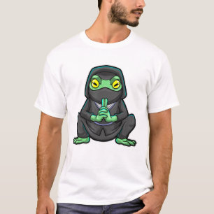 T-shirt Grenouille comme Ninja en noir