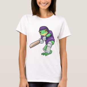 T-shirt Grenouille Cricket Batte de cricket Sports