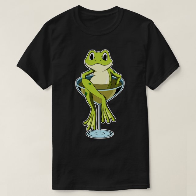 T-shirt Grenouille dans un verre (Design devant)