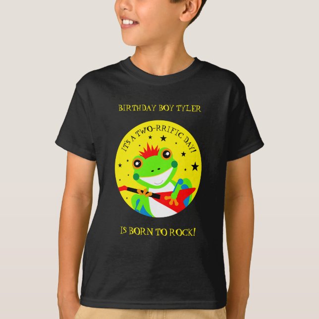 T-shirt Grenouille d'arbre d'anniversaire de Rockin avec g (Devant)
