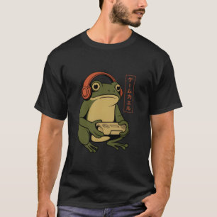 T-shirt Grenouille de joueur japonaise drôle vintage jeu 