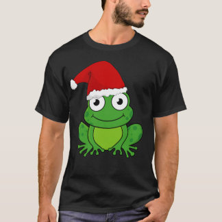 T-shirt Grenouille de Noël avec le casquette de Père Noël