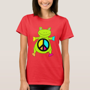 T-shirt Grenouille de signe de paix