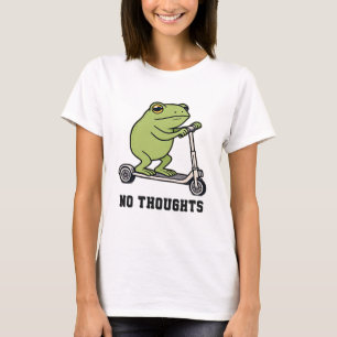 T-shirt Grenouille de Trottinette sans Pensées Mème Drôle 
