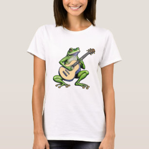 T-shirt Grenouille drôle jouant de la guitare