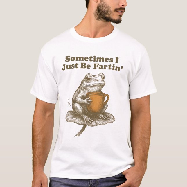 T-shirt Grenouille Drôle Parfois Je Fais Juste Fartir (Devant)