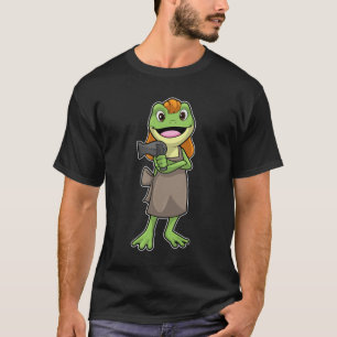 T-shirt Grenouille en coiffeur avec sèche-cheveux