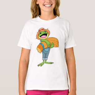 T-shirt Grenouille en tant que fermier avec paille