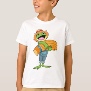 T-shirt Grenouille en tant que fermier avec paille