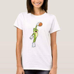 T-shirt Grenouille en tant que joueur de basket-ball avec 