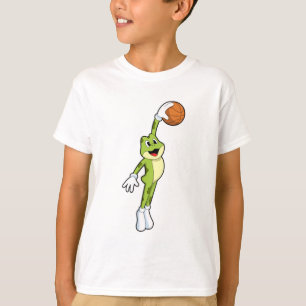T-shirt Grenouille en tant que joueur de basket-ball avec 