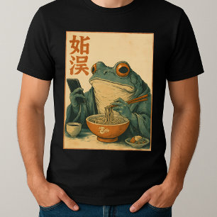T-shirt Grenouille grincheuse Mange Ramen et Soll Phone Ar