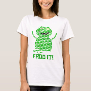 T-shirt Grenouille il ! Grenouille de crochet de vecteur