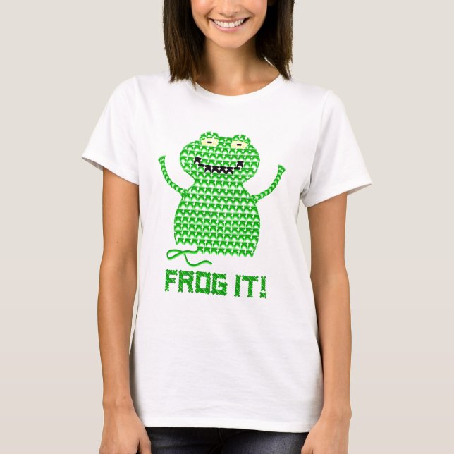 T-shirt Grenouille il ! Grenouille de crochet de vecteur (Devant)