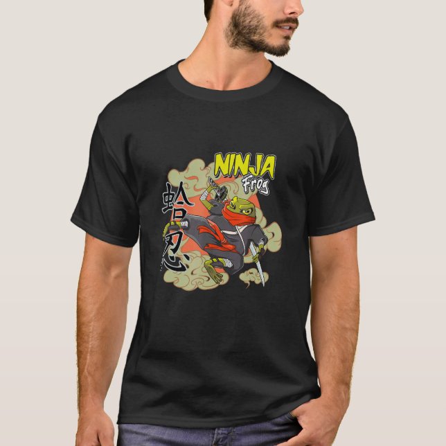 T-shirt grenouille japonaise mignonne en costume de ninja  (Devant)