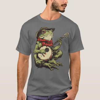 T-shirt grenouille jouant du banjo