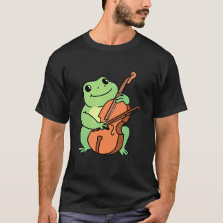 T-shirt Grenouille Jouer Cello 