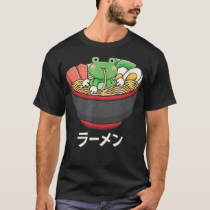 T-shirt Grenouille Kawaii Manger Ramen nouilles japonaises