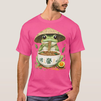 T-shirt Grenouille Manger Ramen japonais Art mignonne Anim