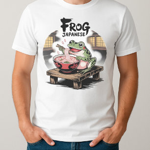 T-shirt Grenouille manger Ramen Kawaii Neko nouilles japon