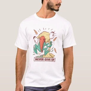 T-shirt Grenouille mangeuse d'oiseaux N'abandonnez jamais