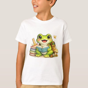 T-shirt Grenouille Mignonne Lisant - Retour à l'École