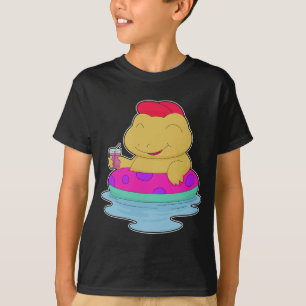T-shirt Grenouille nageant anneau de natation