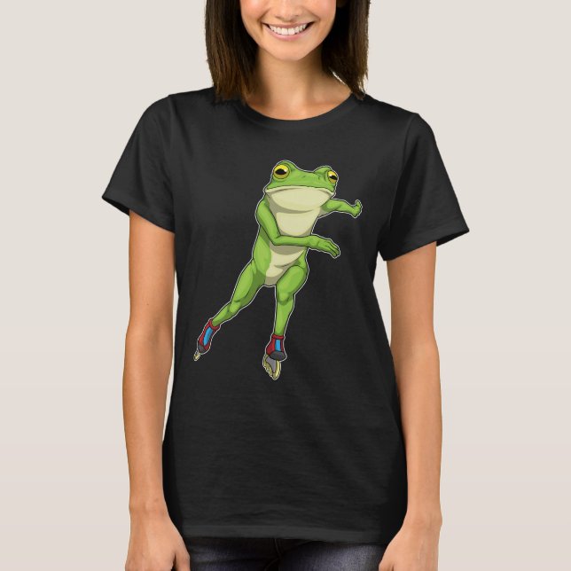 T-shirt Grenouille Patinage en ligne Patins à rouleaux (Devant)