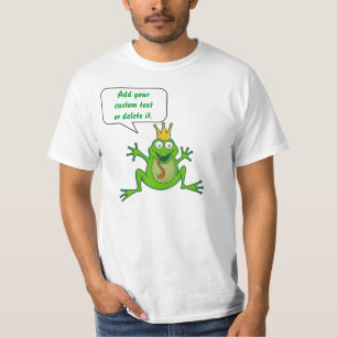 T-shirt Grenouille Prince avec texte personnalisé