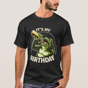 T-shirt Grenouille qui boit un verre de bière pour son ann