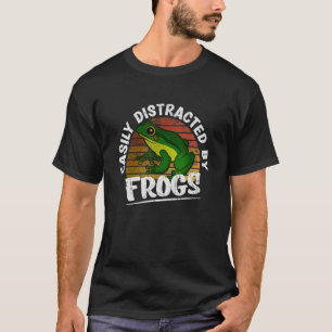 T-shirt Grenouille Rétro Amphibienne Facilement Distrait P