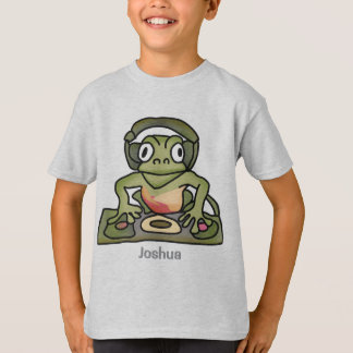 T-shirt Grenouille rétro avec casque | Drôle