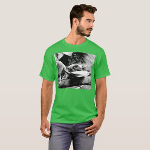 T-shirt Grenouille sur la feuille B+W