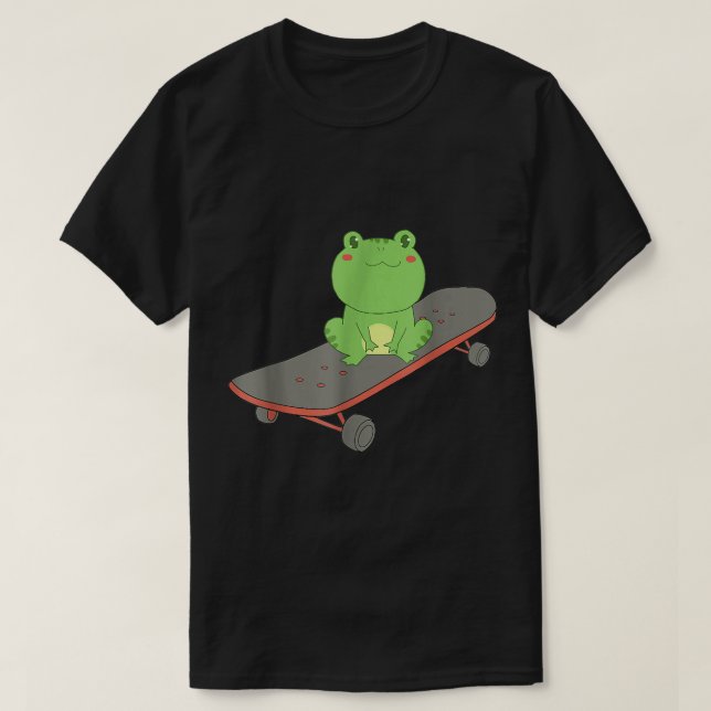 T-shirt Grenouille Sur Patinage (3) (Design devant)