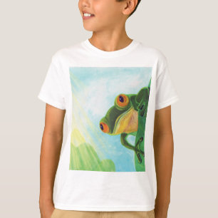 T-shirt Grenouille verte attrapant les rayons du soleil