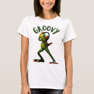 T-shirt Grenouille Verte Groovy