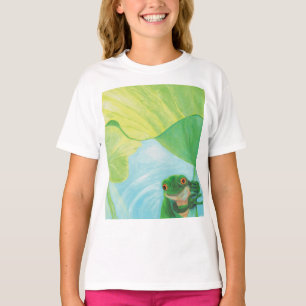 T-shirt Grenouille verte sous Pad Lily