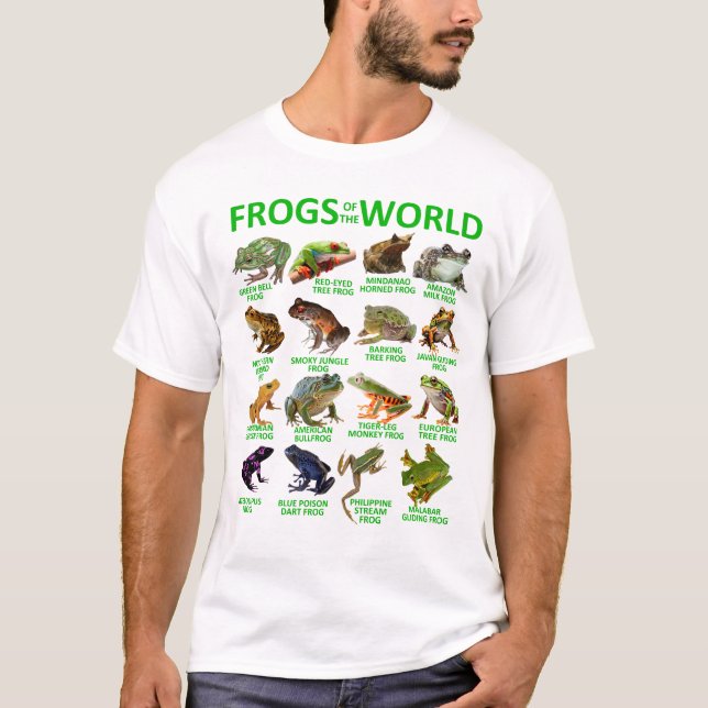 T-shirt Grenouilles Du Monde Aimer Grenouilles Herpétologi (Devant)