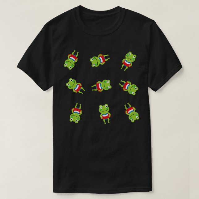 T-shirt Grenouilles tournantes en tenue de natation Illust (Design devant)