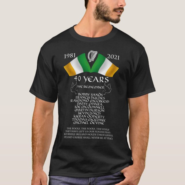 T-shirt Grève de la faim 1981 - 40e anniversaire T- essent (Devant)