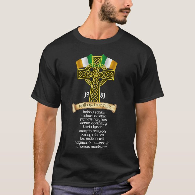 T-shirt Grève de la faim en Irlande - Commémoration de 198 (Devant)