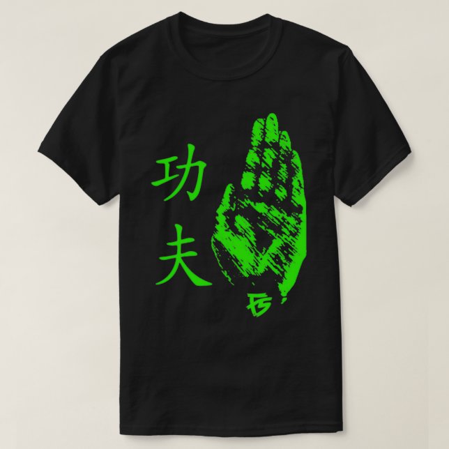 T-shirt Grève de la paume de Kung Fu (Design devant)