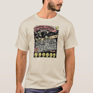 T-shirt Grèves d'horreur à l'art vintage de minuit