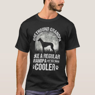 T-shirt Greyhound Grandpa Lune Fête des pères Vintage de c