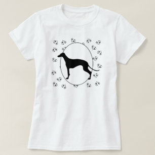 T-shirt Greyhound Hearts and Pawprints