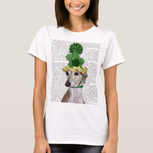 T-shirt Greyhound in Green Knitted Hat 2