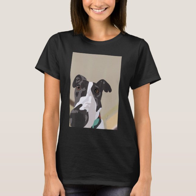 T-shirt Greyhound Selfie (Devant)
